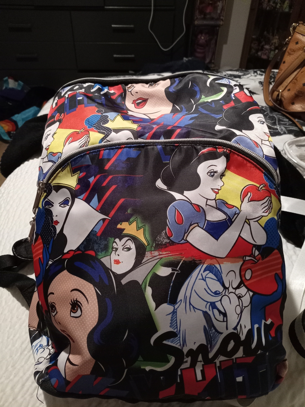 Disney Snow White Graphic Backpack - Black, Red, Blue, Yellow, Green